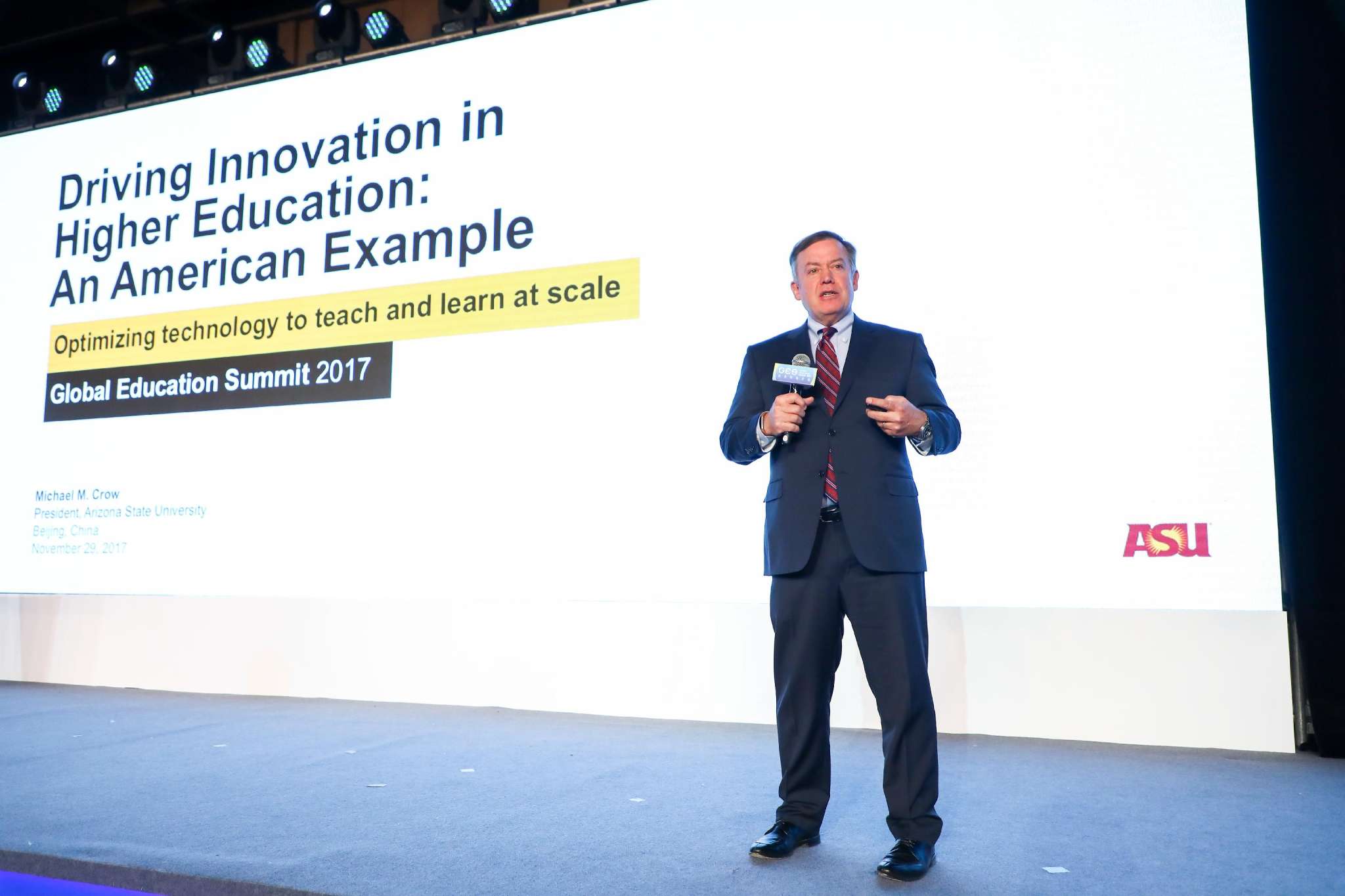 ASU President Michael Crow Global Education Summit China 2017