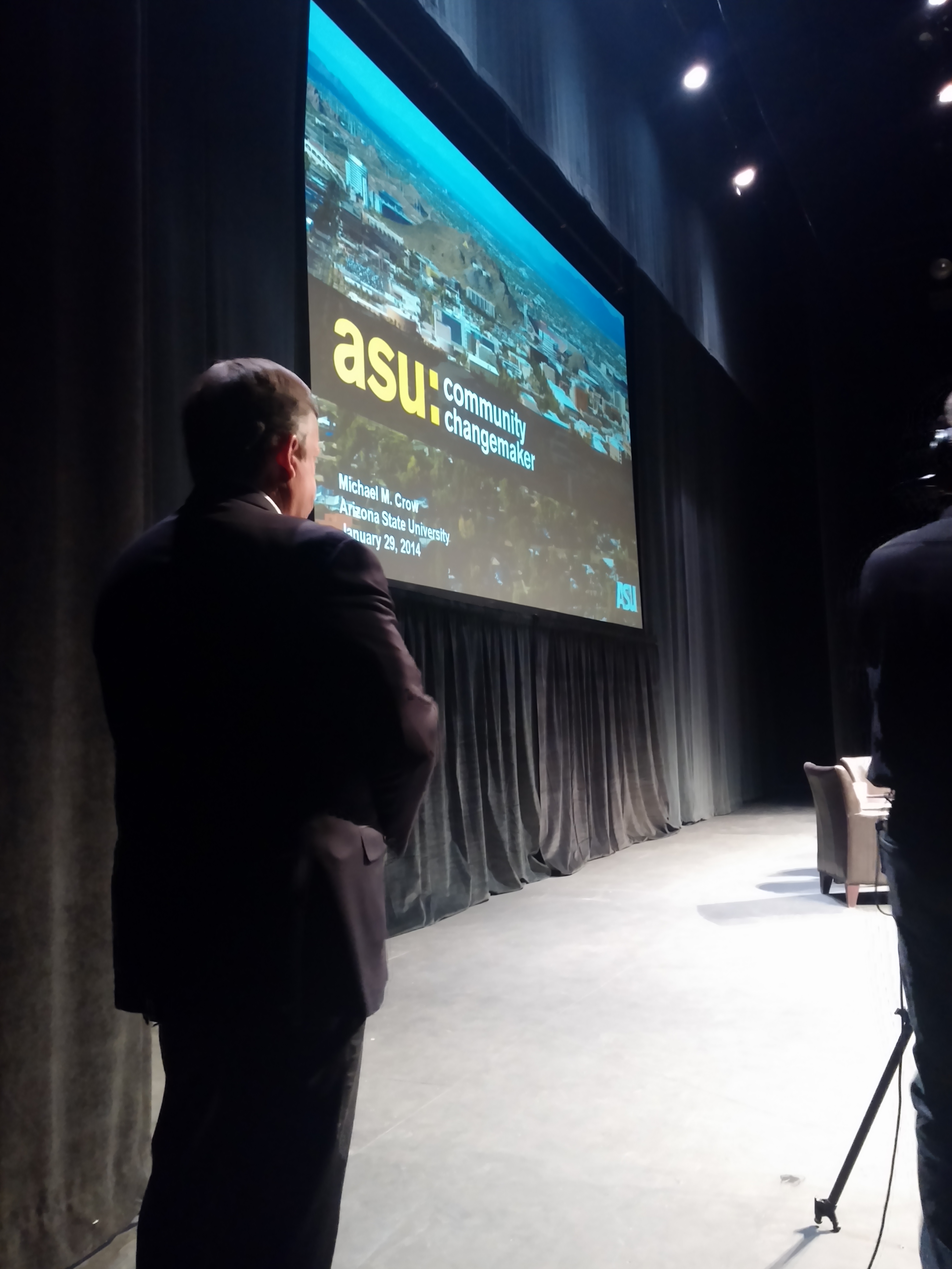 Michael Crow backstage