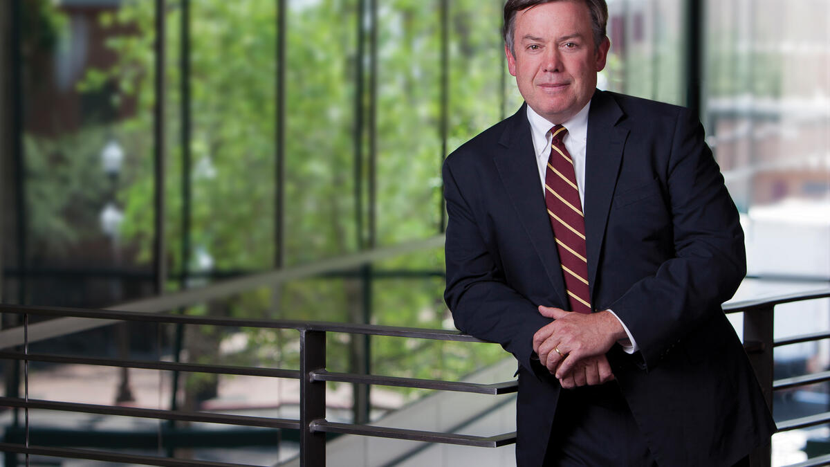 Michael Crow in Fulton Center Michael Crow in Fulton Center